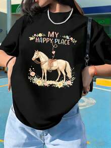 Women T-Shirts - Black - View 1