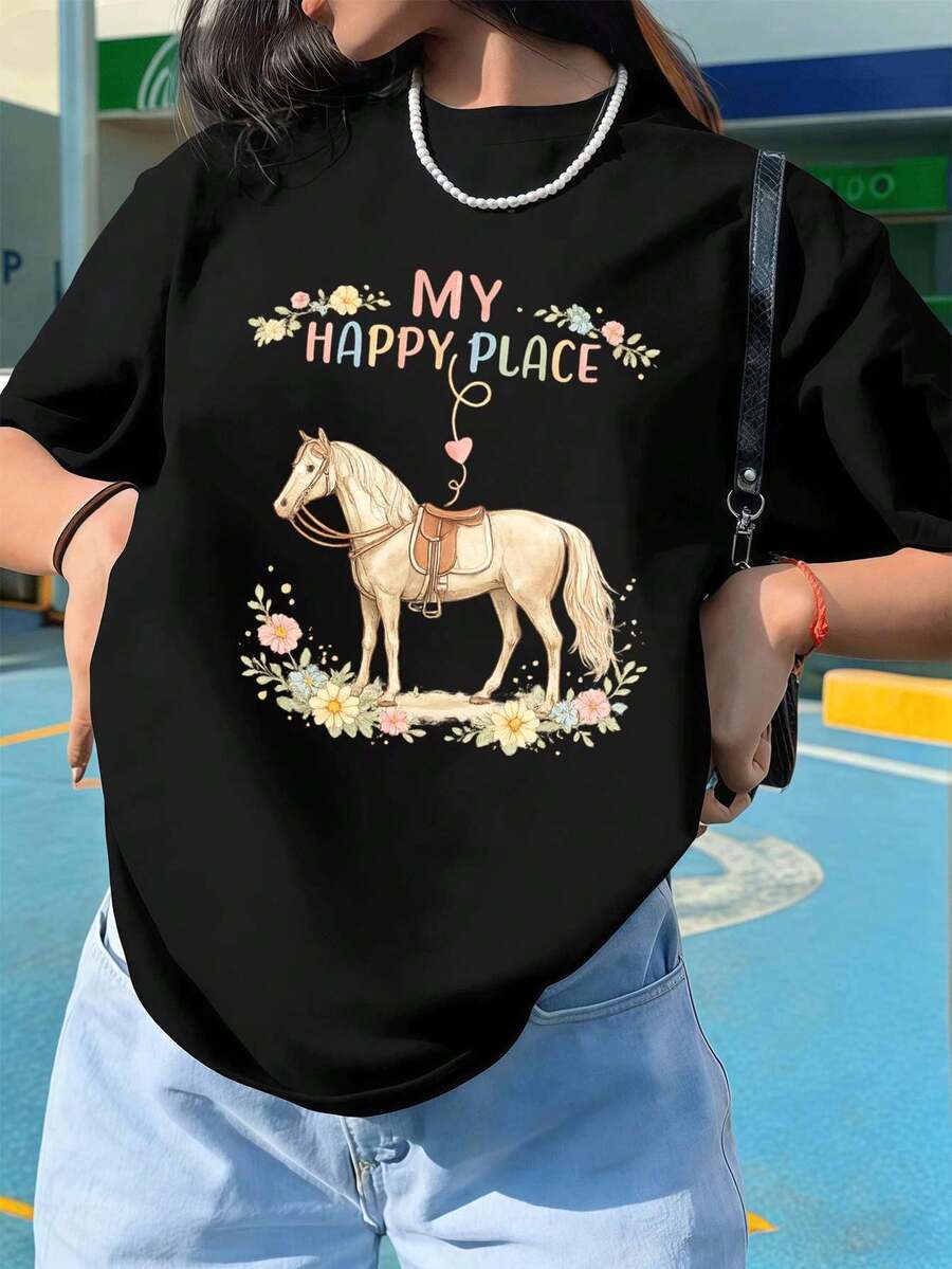 Women T-Shirts - Black - View 1