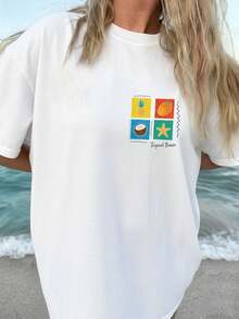 Plus Size T-Shirts - White - View 2