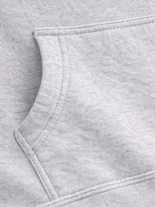 Men's And Women's Plain Kangaroo Sweatshirt Cold Weather Blouse Cotton Lined Warm Tracksuit Coat With Pocket And Hood New Release 3 Cables Winter Cold Season - 灰色 - 查看 3