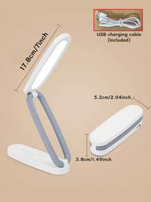 LED Foldable Eye-Care Desk Lamp, USB Rechargeable Dorm Touch Charging Student Study Reading Light, Dimmable, 3 Color Temperatures, Decorative Night Light, Portable Lamp - Folding Table Lamp - View 7