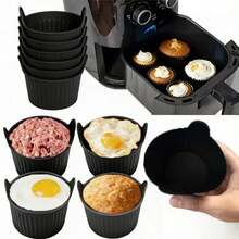 4pcs Premium Silicone Air Fryer Baking Molds - Non-Stick, Muffin Cups For Eggs, Cupcakes, Pancakes, Pudding, Custard, Durable Silicone Material, Great For Cooking/Healthy Cooking, No Electricity Required, Suitable For Home Kitchen/All Air Fryer Models/Health-Conscious People, Essential Baking Accessory - Multicolor - View 1