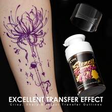 Tattoo Transfer Gel 30/180/300ml, Fragrance-Free Template Solution For Body Art Painting, Long-Lasting & Easy To Apply, Reusable Design For Professional & Beginner Use, Essential Tattoo Accessory For Clear & Precise Stencil Transfer - View 7