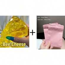 Honey Cheese Squeeze Toy Light Retro Light Luxury Slow Rebound Deformable Stress Relief Toy Squeeze Sensory Toy For  Adults Birthday Holiday Gift 2VII - 蜂蜜起司 + 禮品袋 - 查看 11