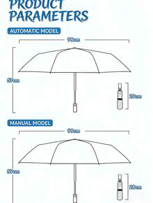 Ô dù màu xanh dễ thương, có thể gấp gọn, thích hợp cho du lịch, ngày mưa và ngày nắng, quà tặng tốt nghiệp/ngày lễ, ô dù thời trang. - màu xanh da trời - Xem 11