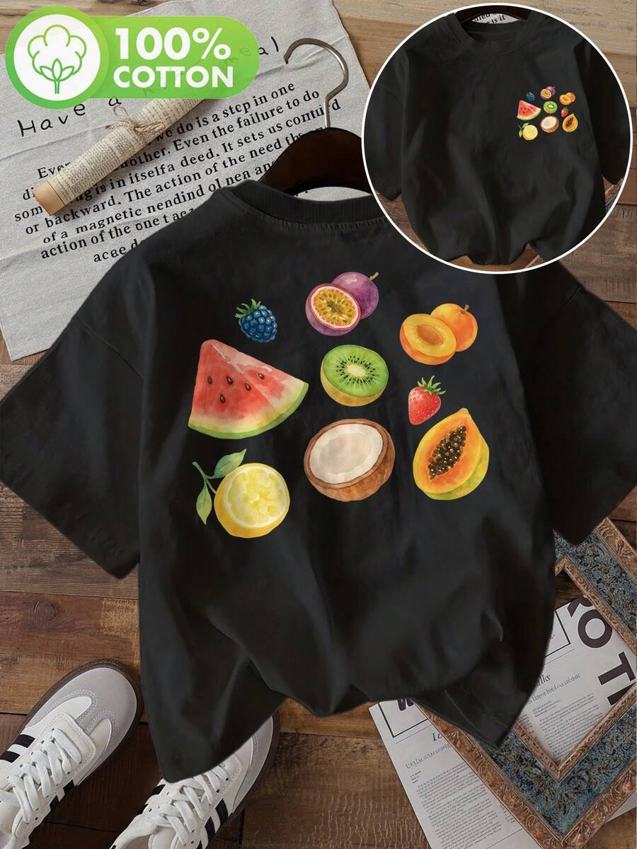 Plus Size T-Shirts - Black - View 1