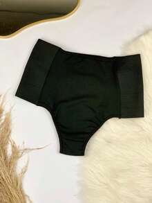 Kit 2 Calças Cinta Modeladora Cintura Alta Sem Costura Compressão Redutora Segura Barriga Conforto Diário - Preto - Visão 7