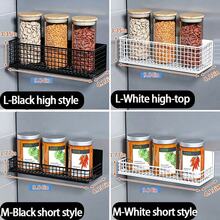 Magnetic Refrigerator Storage Basket Rack, Laundry Room Storage Organizer, Iron Storage Rack With Hanging Board Accessories, Suitable For Refrigerator, Microwave, Washing Machine, Refrigerator Organization - Multicolor - View 5
