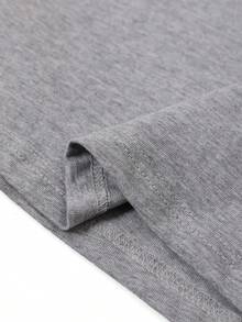 Camiseta de Hombre Talla Grande 100% Algodón con Estampado Geométrico Abstracto y Texto 'SIMPLE STYLE' y Número 3, Camiseta Casual de Manga Corta Cómoda para Verano, TALLA GRANDE - Gris - Ver 4