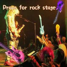 12/10/9/8/7/6/5/4/3/2/1pc Inflatable Guitar, Rock Guitar Prop, Rock Music Party Decor, Inflatable Adult Guitar, Pool Party, Pool Floating Guitar, Guitar Prop, Wedding & Photo Booth Prop, Birthday Party Decor, Home Decor, Party Supplies, Guitar Gift, Birthday Gift, Holiday Decor, Retro Rock - Multicolor - View 9