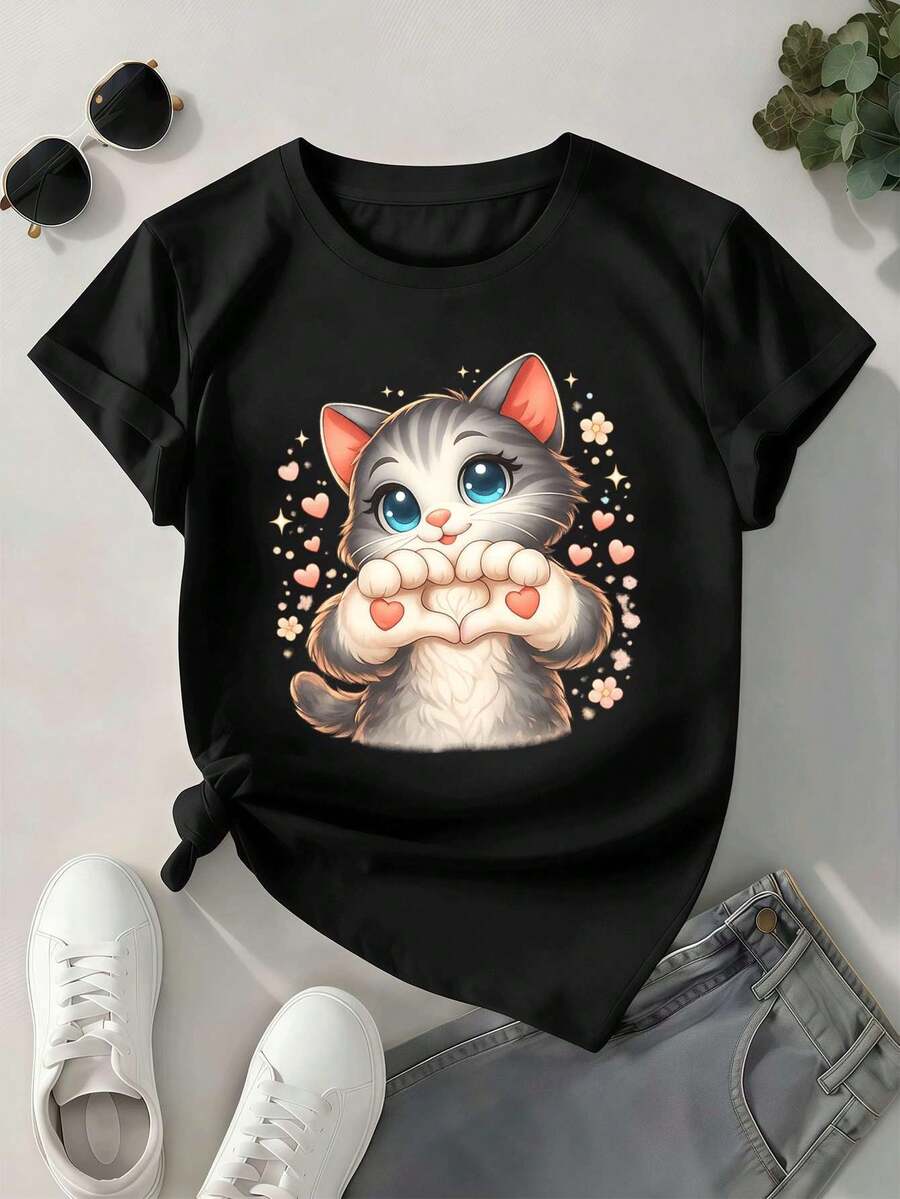 Women T-Shirts - Black - View 1