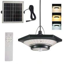 3-Color Outdoor Solar Garage Light, Motion Sensor & Light Sensor Porch Lamp, 4000mAh USB Rechargeable Solar Wall Light For Garden Yard - 228 LED Beads, 3-color Chandelier - View 2