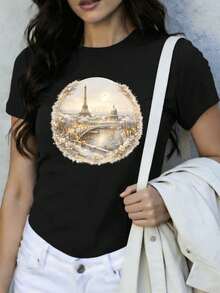 Women T-Shirts - Black - View 1