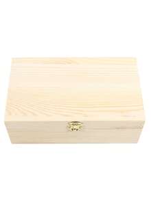1pc Handmade Wooden Storage Box - Jewelry & Cosmetic Organizer, Desktop Accessory, Keepsake Box, Ample Storage Space, Ideal For Home Organization, Storing Jewelry And Cosmetics, Multifunctional Desktop Storage Box With Safety Cover (Slight Color Variation In Wood Tone Is Normal) - Multicolor - View 10