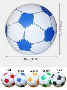1pc Inflatable Beach Soccer/Beach Ball/Swimming Pool Decor PVC Inflatable Advertising Ball, World Cup, Inflatable Water Soccer, Suitable For Beach Or Swimming Pool Party Decoration, Outdoor Water Game Activity Ball - A - View 2