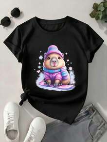 Women T-Shirts - Black - View 1