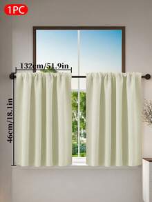1pc Solid Color Blackout Curtain, Modern Minimalist Home Sunshade Thermal Insulation Kitchen Curtain, Suitable For Living Room, Bedroom, Kitchen, Home Decor, Room Decoration - Multicolor - View 51