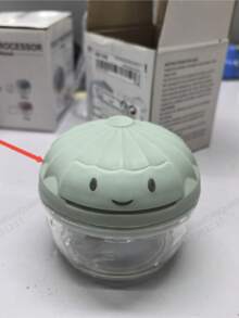 1个手动压蒜器，迷你蒜蓉器，厨房蒜蓉器，蒜泥制作器，小型食物处理器 - 彩色 - 查看 7