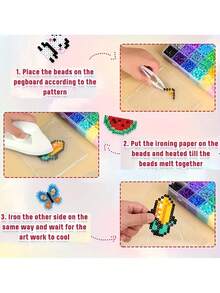 2.6mm Fuse Beads Kit, Mini Fusion Beads DIY Craft Set, 3D Pixel Art Melting Beads With Full Tools Boxed Handmade Supplies - Perler Beads - View 5