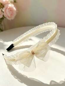 1 chiếc băng đô cài tóc nơ bằng vải organza cho bé gái, thích hợp cho mặc hàng ngày, đi học, dự tiệc nghỉ lễ. - Nhiều màu - Xem 5