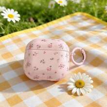Flower Minimalist Pink Floral Hanging Earphone Compatible With Pro 3, New Pro 2, Cute 4 Minimalist 3 Personalized 1/2 Generation Earphone Women - Pink - View 5