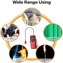 Gas Leak Detector With Alarm, Light, And Sound - Red - View 2