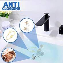 1/2 Silver Sink Drain Hair Filter Stainless Steel Mesh ABS Elastic Core Press-To-Rebound Stopper Universal Drain Filter Hair Clogging Collector Suitable For Bathroom Sinks, Washbasins, Vanities, Showers, Laundry, Daily Use Sinks Rust-Resistant And Durable, Fast Drainage, Easy To Remove And Clean Sink Filter, Sink Strainer, Washbasin Filter, Universal Replacement, Bathroom Accessories, Bathroom Drain Tool - Phiên bản nâng cấp - Xem 9