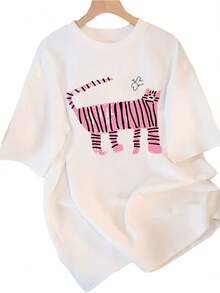 Women T-Shirts - [White] - View 5