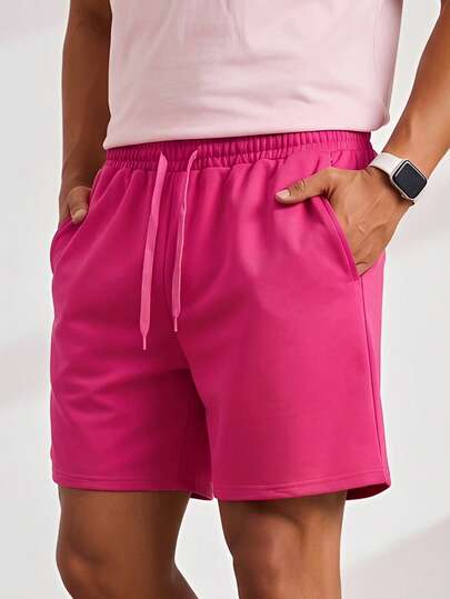Driftmere Men's Summer Casual Solid Color Workout Shorts
