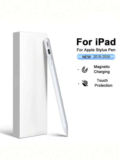 Apple Pencil Pro Compatible, Anti-Mistouch, Tilt Pressure Sensitivity Stylus Pen For IPad 2018/2024/11/12 Inch Mini/ Air/M2/M3/M4/3rd/4th/11th Generation Tablets, USB Type-C Charging Supported