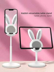 2026 Nuevo soporte de teléfono con forma de conejo lindo | Soporte rosa con altura ajustable, soporte de escritorio para teléfonos y tabletas de 4 a 10 pulgadas de Apple y Android | Decoración de escritorio adorable, esencial para mujeres | Práctico y lindo, ideal para estudiar, trabajar y ver videos | El mejor regalo para el Día de San Valentín, Pascua y el Día de la Madre - Multicolor - Ver 6