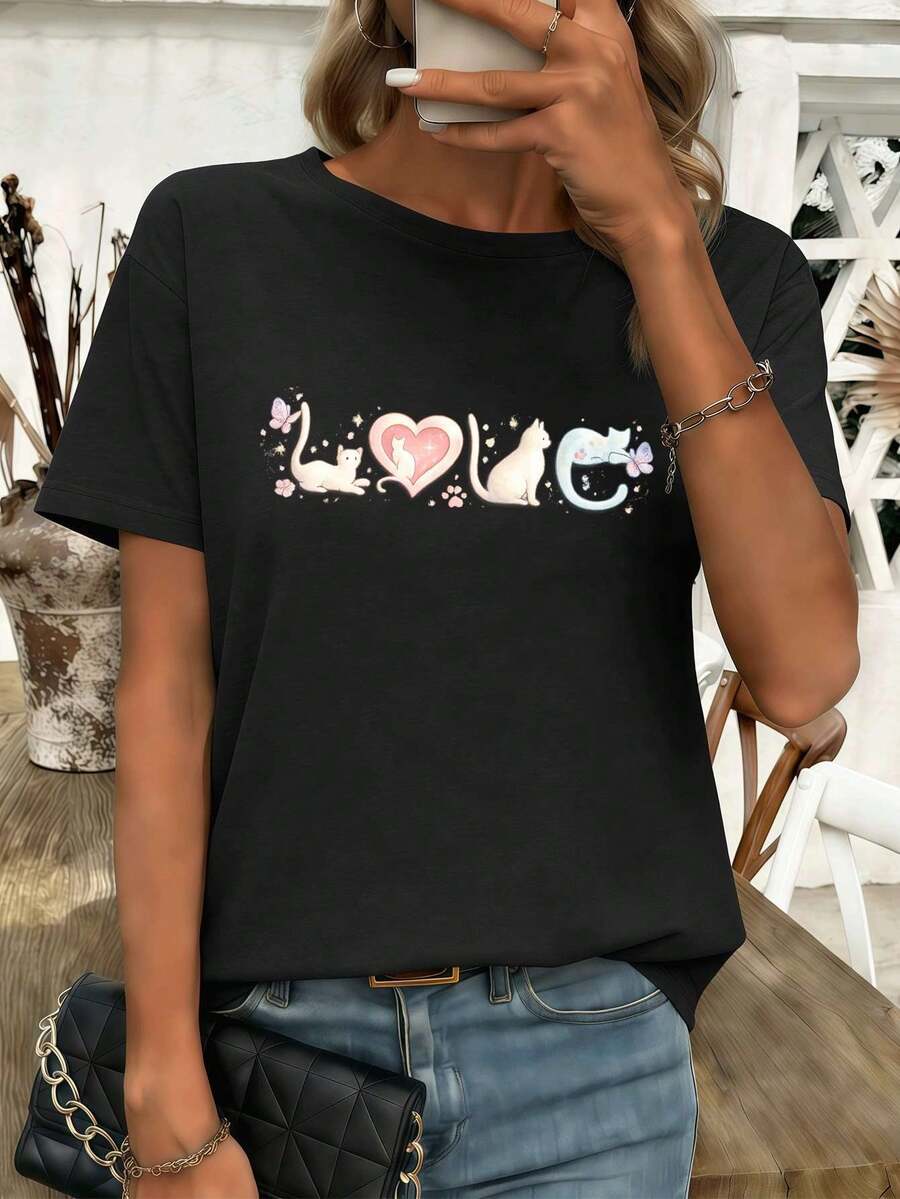 Women T-Shirts - Black - View 1