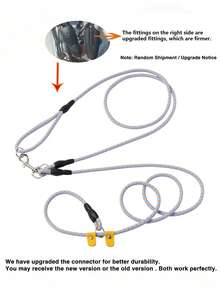 Correa para perro con diseño de bandolera sin manos, correa deslizante para perro sin tirones, cuerda para perro, correa para perro, correa para caminar al perro con cadena P, correa de cadena para perros resistente a escapes para perros medianos/grandes, suministros para mascotas - Multicolor - Ver 11