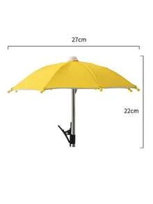 1Pc Outdoor Waterproof UV Protection Mini Sun Umbrella With Phone Holder, Anti-Glare Universal Phone Shade Unisex Portable Accessory For Sports Study Travel Beach Garden Vacation, Summer Must-Have, Pink Red Black Green Blue Purple Yellow Orange Camo - Multicolor - View 13