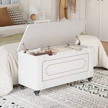 Storage Benches & Ottomans - White - View 6