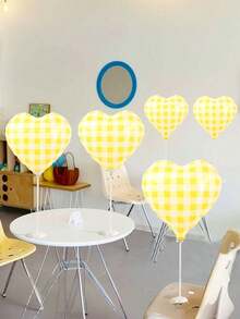 10 quả bóng bay hình trái tim kẻ sọc caro 18 inch, thích hợp trang trí tiệc cưới, sinh nhật, ngày Valentine, màu ngẫu nhiên. - Xem 6