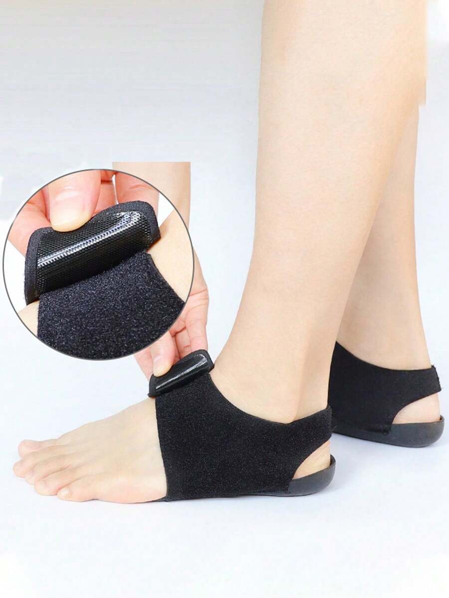1 Gói đôi, Miếng đệm gót chân thoáng khí, Bảo vệ bàn chân giảm sốc khi đứng, đi bộ và chơi thể thao - màu đen - Xem 1