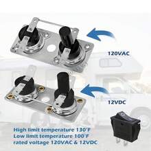 232306 & 232282 Thermostat Water Heater Limit Switch Kit Compatible With 120v T-Stat RV Water Heater SW Series Replace 233534 525007 232306 232282 Thermostat - Default - View 4