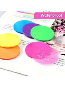 160 Sheets Square/Round PET Transparent Index Stickers, N-Times Reusable Bookmarks, Aesthetic Markers For Office, School & Study, 8 Colors - one-size - View 3