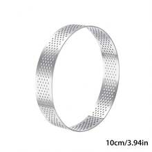 Vòng khuôn tart đục lỗ 5/6/7/8/9/10cm, vòng khuôn tart tròn chống dính bằng thép không gỉ 304, vòng khuôn bánh mousse, vòng khuôn bánh crumpet kim loại, khuôn bánh ngọt hình tròn, khuôn tartlet - Nhiều màu - Xem 13