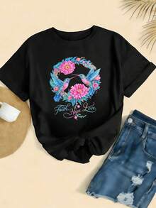 Women T-Shirts - Black - View 2