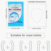 10/30/50/100入一次性馬桶座墊套，包裝防水馬桶座墊保護套，便攜式衛生座墊套，適用於旅行、飯店、醫院、露營、公共廁所 - 白色 - 查看 3