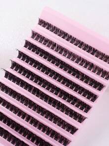 200 st. C-Curl fluffiga ögonfranskluster, 10D-80D tjocka böjda 0,07 mm blandade 8-16 mm ögonfransförlängning, fluffiga gör-det-själv-individuella fransar, anime-effekt böjda fransförlängning lämpliga för nybörjare - D - Visa 7