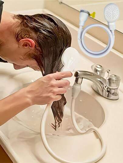 1pc Multi-Function Faucet Extender With Shower Head, Suitable For Hair Washing, Bathtub Bathing, Shower Area, Pet Shower, Pet Cleaning And Grooming. Daily Household Essential, Bathroom Supplies, Sink Accessories, Home Living, Holiday Party Decor, Gift For Her