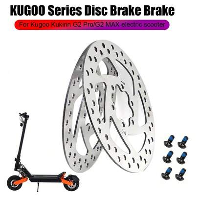 Bộ má phanh đĩa 140mm thay thế phù hợp cho xe điện Kugoo Kukirin G2 Pro/G2 MAX, bao gồm 1 đĩa phanh + 6 ốc vít, tương thích với xe KUGOO M4.
