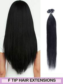 12-22 Inch Straight Human Hair Extensions, F-Type Keratin Protein Invisible Hair Extensions, High Quality Natural Look, Suitable For Thin Hair, Weddings, Daily Wear, Parties, Prom, Natural Straight Hair Extensions - Multicolor - View 59