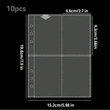 10 tập đựng ảnh rời khổ A5, thiết kế hai mặt dạng túi 1/4, nạp ảnh từ trên xuống, giấy trong suốt in hình phim K-Pop, thích hợp làm giấy thay thế cho album ảnh. - trong suốt - Xem 10