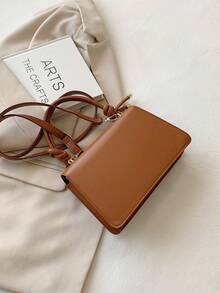 Elegant Women's Small Shoulder Bag, Fashion Versatile Niche Design Retro Square Bag - Brown - View 10