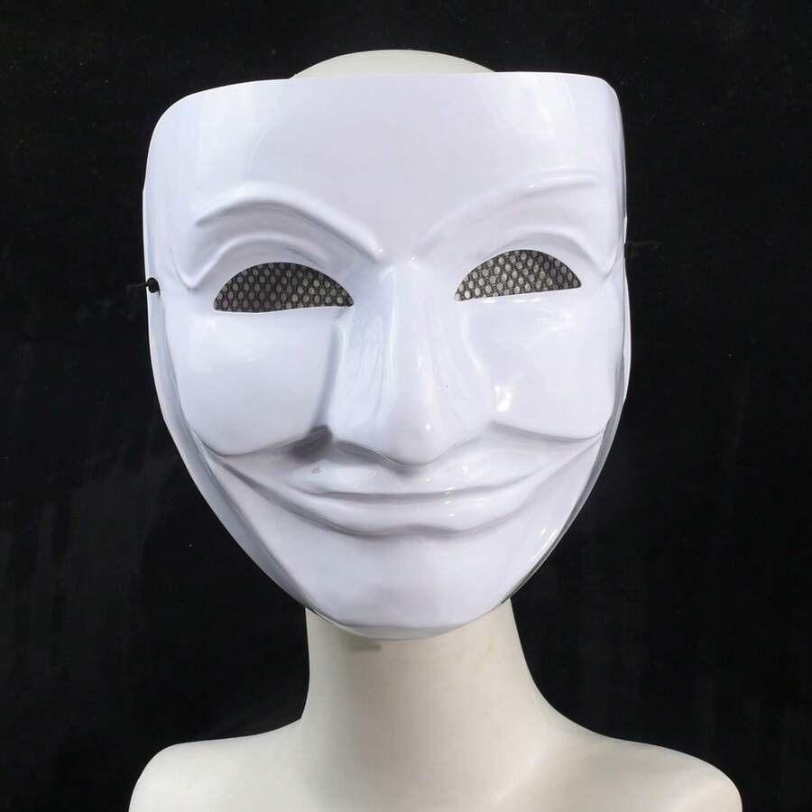 Mặt nạ trắng che kín mặt, phụ kiện cosplay mặt trăng, phụ kiện anime & manga. - Xem 1