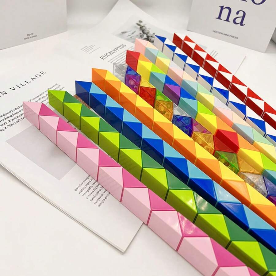 Regla plegable de 24 secciones, juguete de rompecabezas, adecuado como regalo de vacaciones para adolescentes y niños - Multicolor - Ver 1
